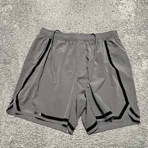 Lululemon Surge Shorts Mens Medium Gray Unlined Stretch Drawstring Athletic